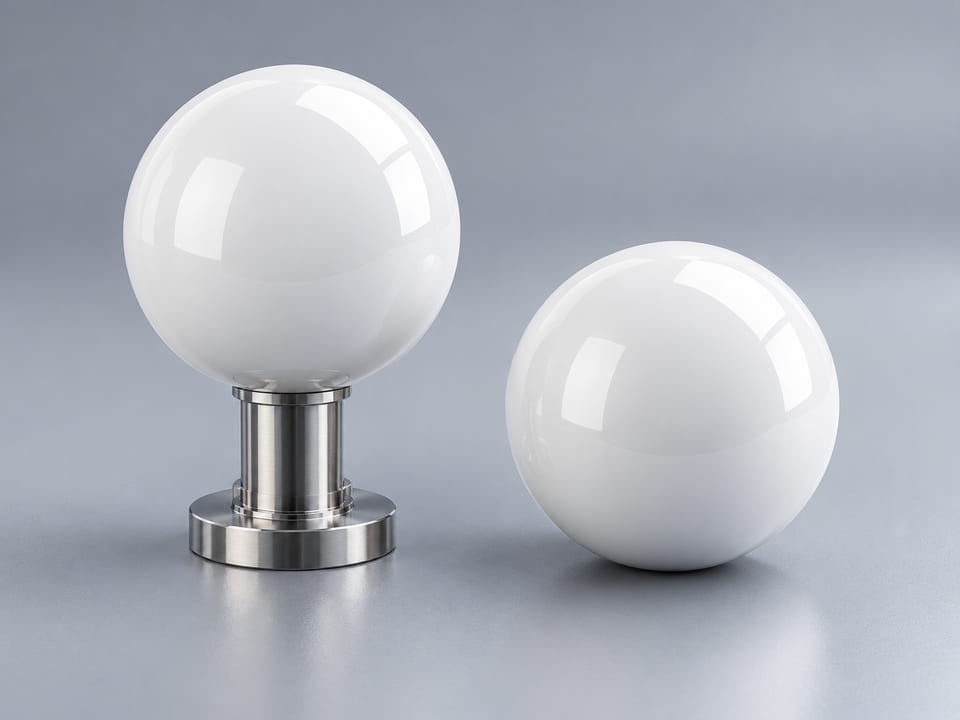 CGI product concept of Traceable Reference Spheres; illustrative material and geometry