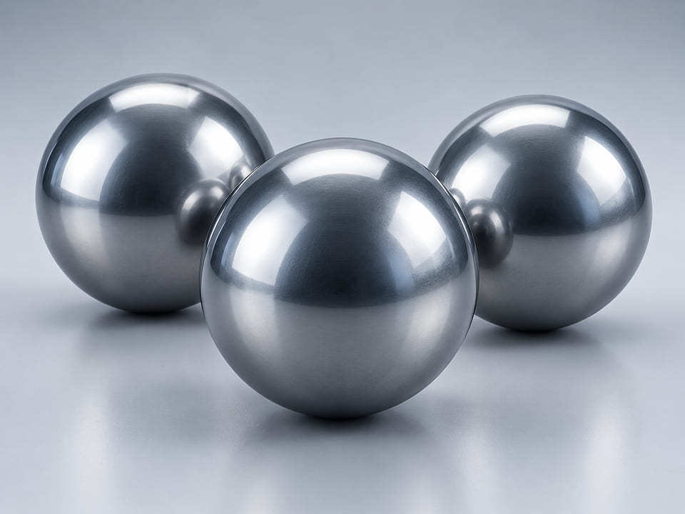 CGI product concept of Niobium Balls; illustrative material and geometry