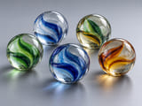 CGI product concept of Decorative Glass Marbles; illustrative material and geometry