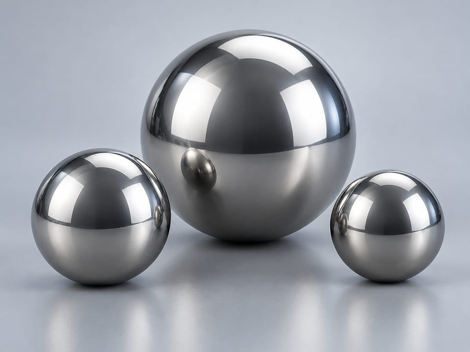 CGI product concept of Precision Valve Balls; illustrative material and geometry