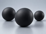 Concept de produit CGI de billes revêtues de caoutchouc ; illustration du matériau et de la géométrie