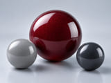 CGI-Produktkonzept für optische und mechanische Trackballs; Werkstoff und Geometrie zur Veranschaulichung